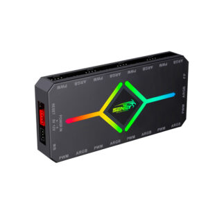 CONTROLADORA ARGB C/CONTROL REMOTO ALIM SATA 9 FAN COOLERS