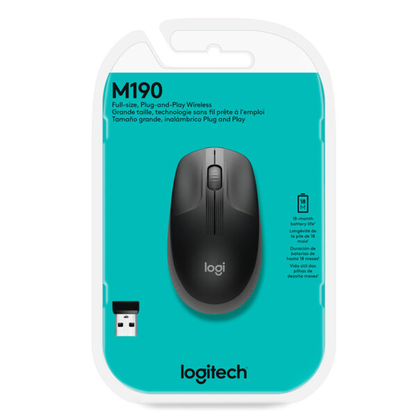 MOUSE LOGITECH M190 INALAMBRICO GRIS